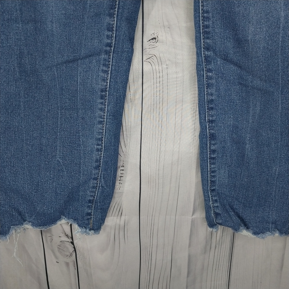 Nicole Miller Nomad Super High Rise Straight Blue Distressed Jeans - Picture 5 of 14